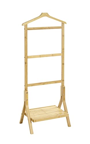 HAKU Möbel Herrendiener Natur, Bambus - Maße: B 46 cm x H 115 cm x T 28 cm, Style: Bohemian von HAKU Möbel