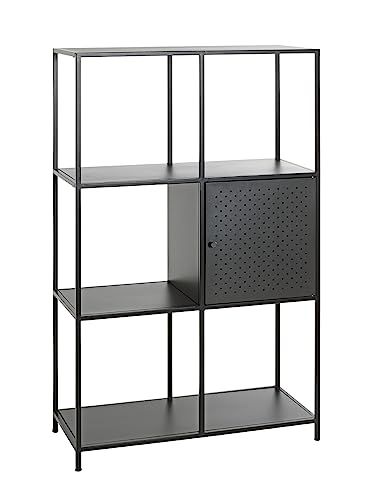 HAKU Möbel Regal, Metall, schwarz, B 80 x T 37 x H 134 cm von Haku Moebel
