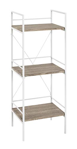 HAKU Möbel Regal, Eiche hell, weiß, MDF, Metall - Maße: B 34 x H 96 x T 27 cm, Style: Modern HAKU Möbel Regal, Eiche hell, weiß, MDF, Metall - Maße: B 34 x H 96 x T 27 cm, Style: Modern von HAKU Möbel
