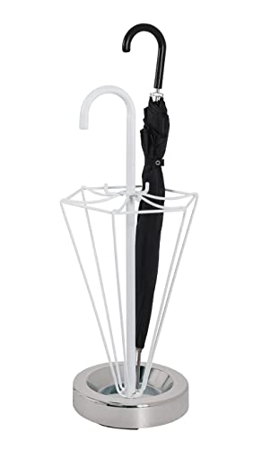 HAKU Möbel Schirmständer, Metall, weiß-chrom, Ø 31 x H 75 cm von HAKU Möbel