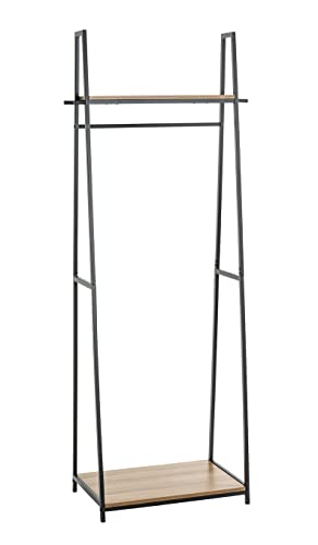 HAKU Möbel Garderobenständer, MDF, eiche, schwarz, B 68 x T 40 x H 166 cm von Haku Moebel