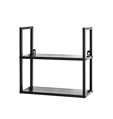 HAKU Möbel Wandregal schwarz, Metall - Maße: B 36 cm x H 36 cm x T 15 cm, Style: Modern von HAKU Möbel