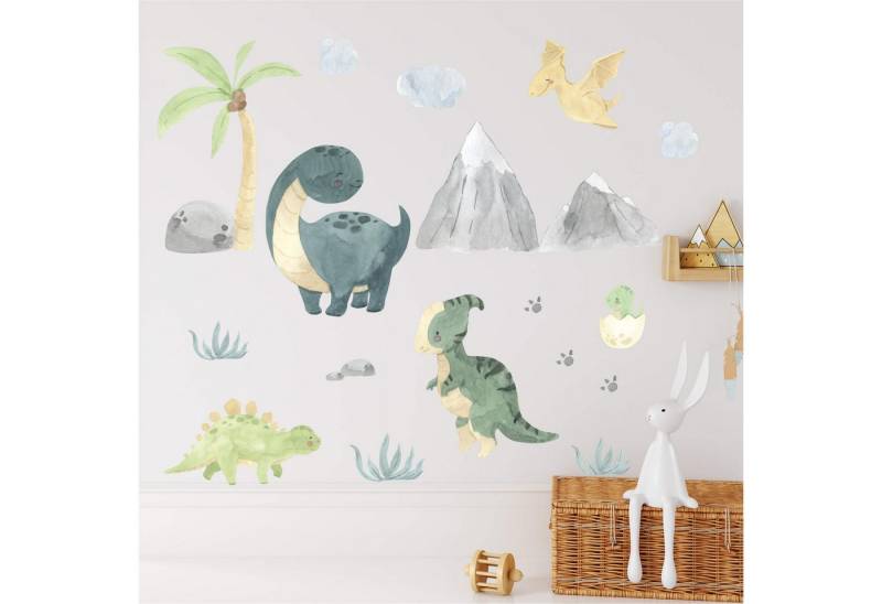 Hakuna Matte Badematte Hakuna Matte XXL Wandtattoo für Kinderzimmer "Dinosaurs" 0,9x0,6m von Hakuna Matte