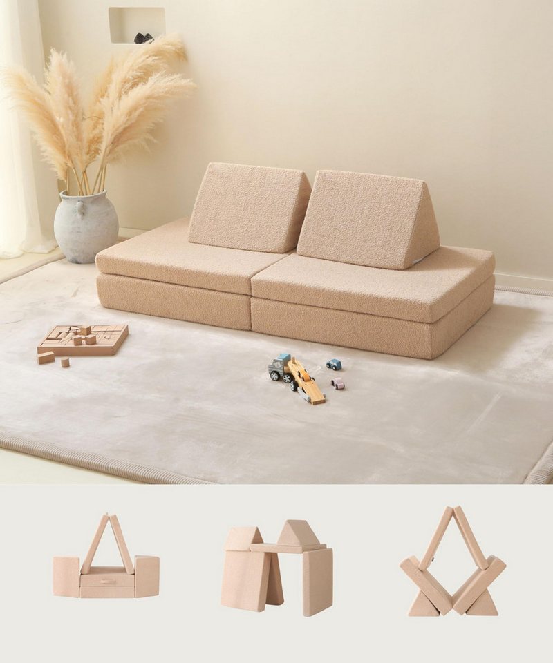 Hakuna Matte Kindersofa Modulares Sofa für kreatives Spielen und Entspannen 150x66x52.5cm, 4 Teile von Hakuna Matte