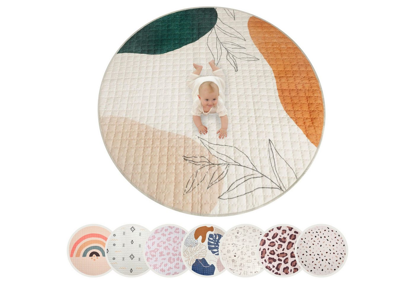 Krabbeldecke für Baby 1,5m, Krabbelmatte, Spielmatte mit Rutschfester Unterseite, Hakuna Matte von Hakuna Matte