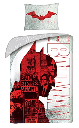 Halantex Batman Bettwäsche, 140x200cm + 70x90cm, 100% Baumwolle von Halantex