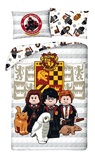 Cotton Bed Leinen 140 x 200 cm + Pillowcase 70 x 90 cm Lego Harry Potter von Halantex