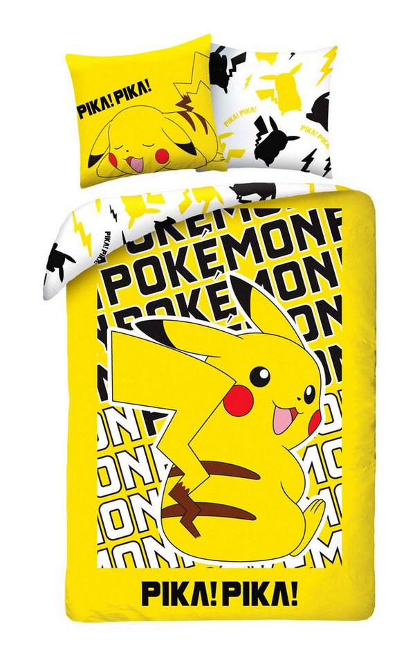 Halantex Bettwäsche Pokemon - PIKA! PIKA! - Bettwäsche-Set mit Wendemotiv, 135x200 & 80x80, Baumwolle, 100% Baumwolle Halantex Bettwäsche Pokemon - PIKA! PIKA! - Bettwäsche-Set mit Wendemotiv, 135x200 & 80x80, Baumwolle, 100% Baumwolle von Halantex