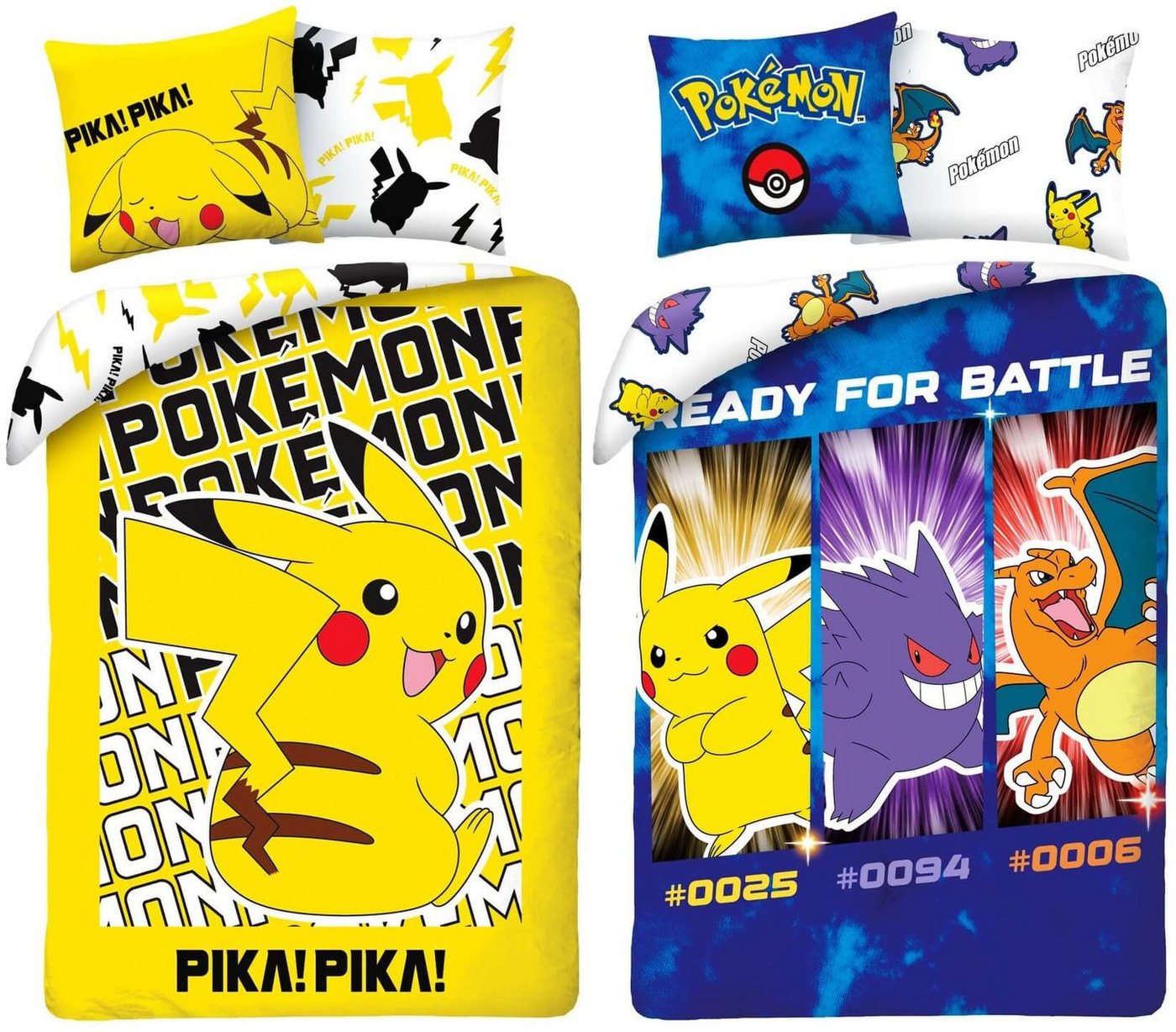 Halantex Bettwäsche Pokemon Pikachu - 2 x Fan-Bettwäsche-Set, 135x200 & 80x80, Baumwolle, 100% Baumwolle Halantex Bettwäsche Pokemon Pikachu - 2 x Fan-Bettwäsche-Set, 135x200 & 80x80, Baumwolle, 100% Baumwolle von Halantex