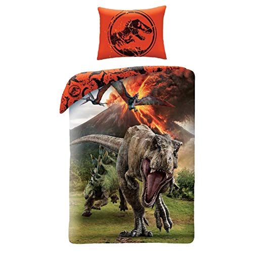 Halantex Bettwäsche Set Jurassic World 160x200 mit Kopfkissenbezug 70x80 von Halantex