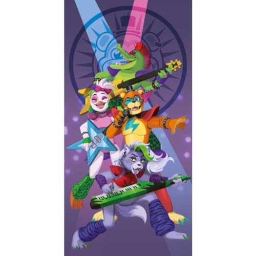 Halantex Five Nights at Freddy's Concerto FNAF - Strandtuch / Badetuch - 100% Baumwolle - Maße 70 x 140 cm von Halantex
