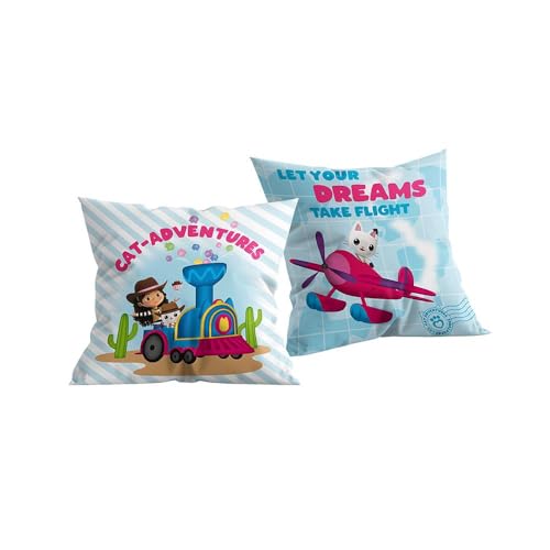 Halantex Gabby's Dollhouse Take Flight gefülltes Kissen mit Bezug – Kinderkissen für Schlafzimmer, Wohnzimmer & Spielzimmer – weiches & bequemes Kleinkindkissen – niedliches quadratisches Kissen für Halantex Gabby's Dollhouse Take Flight gefülltes Kissen mit Bezug – Kinderkissen für Schlafzimmer, Wohnzimmer & Spielzimmer – weiches & bequemes Kleinkindkissen – niedliches quadratisches Kissen für von Halantex