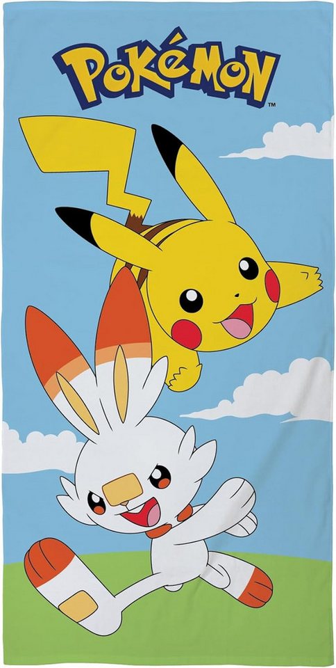Halantex Handtücher POKEMON PIKACHU Duschtuch Strandtuch Badetuch 70 x 140 cm von Halantex