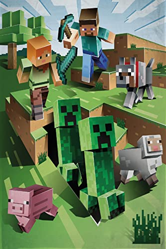 Halantex Kuscheldecke Kinderdecke Fleece Decke 100x150 Minecraft Creativ von Halantex