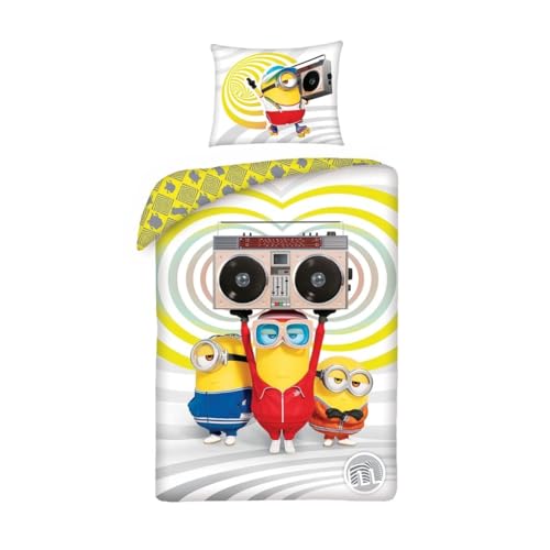 Halantex Bettbezug Minions Ich Einfach Unverbesserlich Bettwäsche Set Größe 140 x 200 cm mit Kissenbezug 70 x 90 Zentimeter von Halantex