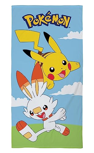 Halantex Pokemon Pikachu Duschtuch Strandtuch Badetuch 70 x 140 cm von Halantex