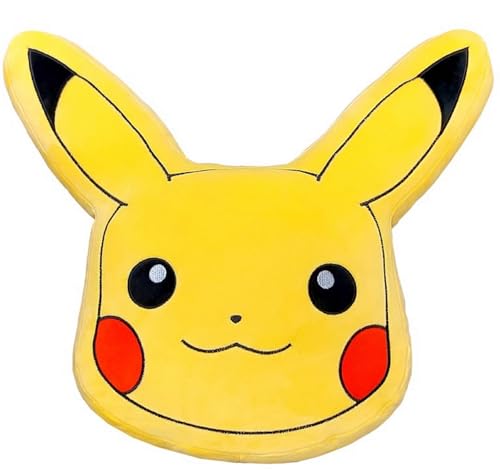 Halantex Pokemon Pikachu Plüsch Kissen, Weiches 3D Dekokissen mit Füllung 40 x 40 cm Halantex Pokemon Pikachu Plüsch Kissen, Weiches 3D Dekokissen mit Füllung 40 x 40 cm von Halantex