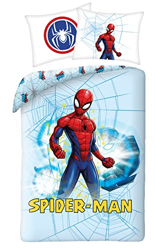 Halantex Spiderman Bett Set Baumwolle Bettbezug 140x200cm Und Kissenbezug 70x90cm Original… von Halantex