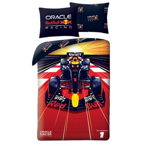 Halantex Wendebettwäsche Verstappen Formula 1 Red Bull Racing, 100% Baumwolle, Bettbezug 140 x 200 cm + Kissenbezug Halantex Wendebettwäsche Verstappen Formula 1 Red Bull Racing, 100% Baumwolle, Bettbezug 140 x 200 cm + Kissenbezug von Halantex