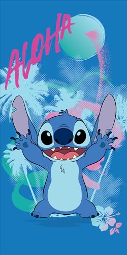 STITCH Unter dem Mond - von Disney Lilo und Stitch Duschtuch Strandtuch - 100% Baumwolle - Abmessungen 70 x 140 cm - mehrfarbig STITCH Unter dem Mond - von Disney Lilo und Stitch Duschtuch Strandtuch - 100% Baumwolle - Abmessungen 70 x 140 cm - mehrfarbig von Halantex