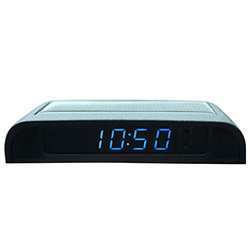 Halatua Auto Solaruhr | Beleuchteter Auto Solar Kalender - Aufklebbare Temperatur Datumsanzeige Auto Armaturenbrett Uhr Automotive LKW Elektronik von Homry