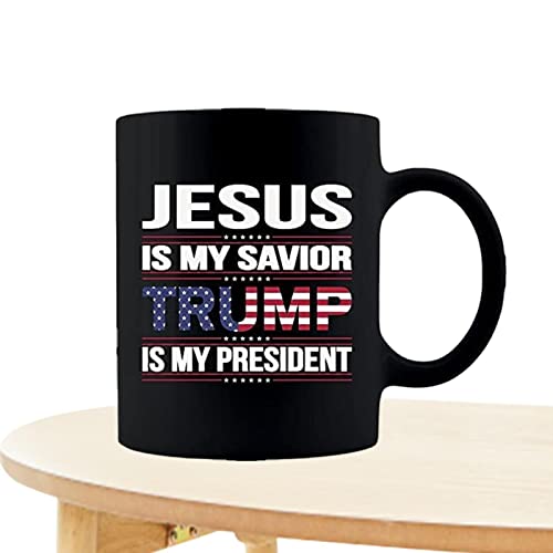 Halatua Trump Kaffeetasse – Trump Is My President Kaffeetasse – Politische Kaffeetassen Keramik, republikanische Geschenke für Konservativen, Neuheit Geschenk für Männer von Halatua