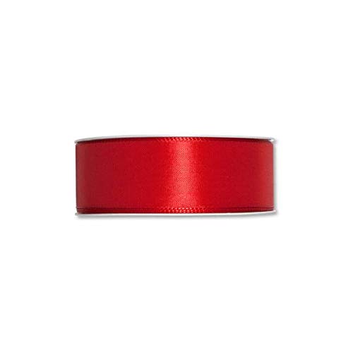 Geschenkband Schleifenband Weihnachtsband rot Breite 4cm 50 meter auf der Rolle von Halbach Seidenbänder