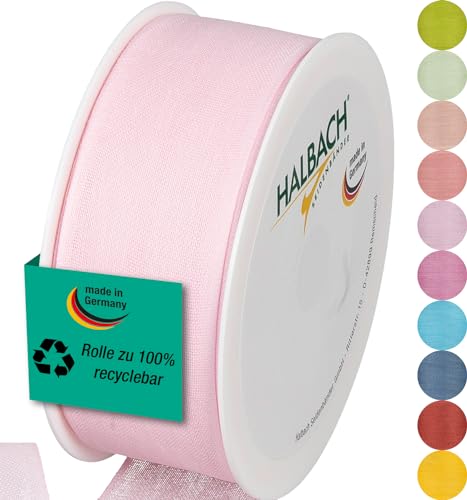 Halbach Seidenbänder Geschenkband | Breite 40mm Länge 25m | Schleifenband made in Germany | Geschenkbänder in Vielzahl von Farben und Breiten, perfekt zum Verpacken und Dekorieren, Farbe: blassrosa Halbach Seidenbänder Geschenkband | Breite 40mm Länge 25m | Schleifenband made in Germany | Geschenkbänder in Vielzahl von Farben und Breiten, perfekt zum Verpacken und Dekorieren, Farbe: blassrosa von Halbach