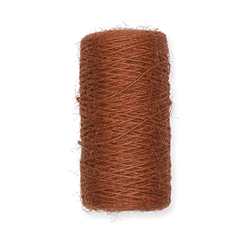 Halbach Seidenbänder Jute Schnur | Breite 1 mm Länge 100 Meter | Jute Garn für den Haushalt oder als Tomatenschnur | Jute Band perfekt als Gartenschnur Pflanzschnur geeignet | Farbe: Cognac von Halbach Seidenbänder