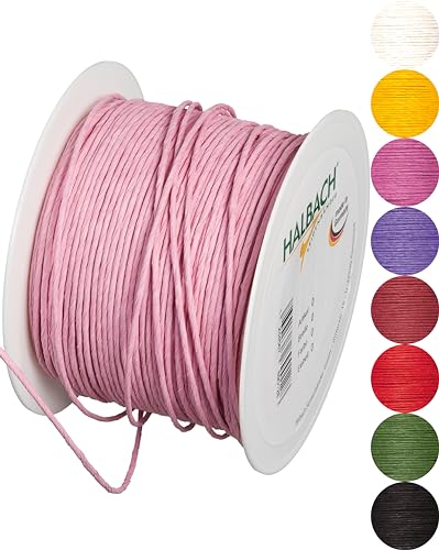 Halbach Seidenbänder Papierdraht aus Recyclingpapier mit draht - Breite 2mm Länge 100m - Papierkordel zum basteln und für die Floristik - Basteldraht für kreative Ideen - Farbe: Hellrosa Halbach Seidenbänder Papierdraht aus Recyclingpapier mit draht - Breite 2mm Länge 100m - Papierkordel zum basteln und für die Floristik - Basteldraht für kreative Ideen - Farbe: Hellrosa von Halbach Seidenbänder