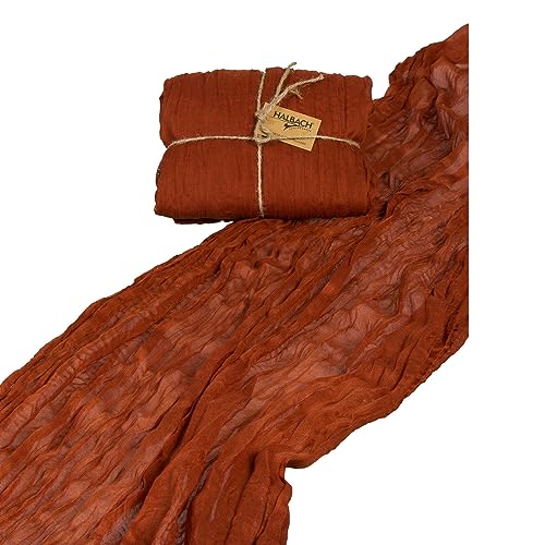 Halbach Seidenbänder Tischläufer, Breite: 70 cm Länge: 300 cm, waschbarer Tischläufer für Hochzeiten, Geburtstage oder als Tischdeko, schmale Tischdecke in Baumwoll-Optik, Farbe: Cognac Halbach Seidenbänder Tischläufer, Breite: 70 cm Länge: 300 cm, waschbarer Tischläufer für Hochzeiten, Geburtstage oder als Tischdeko, schmale Tischdecke in Baumwoll-Optik, Farbe: Cognac von Halbach Seidenbänder