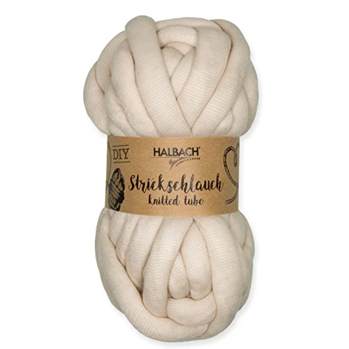 HALBACH Strickschlauch 12m lang 100g waschbar Creme HALBACH Strickschlauch 12m lang 100g waschbar Creme von Halbach