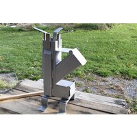Edelstahl Accessorized Selbstfütterung Raketenofen von HaldemanDesigns