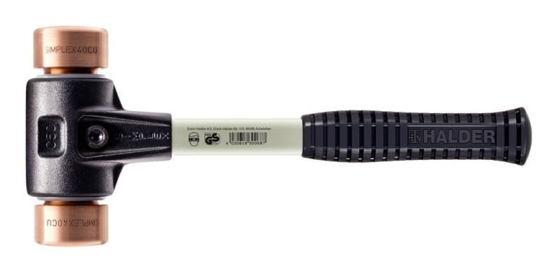 Halder KG Gummihammer, Schonhammer SIMPLEX Fiber 30 mm Kupfer von Halder KG