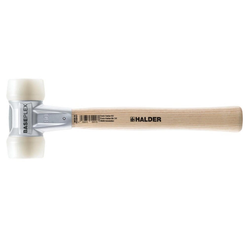 Halder KG Hammer BASEPLEX-Schonhämmer, mit Zinkdruckguss-Gehäuse und Holzstiel Ø=30 mm von Halder KG