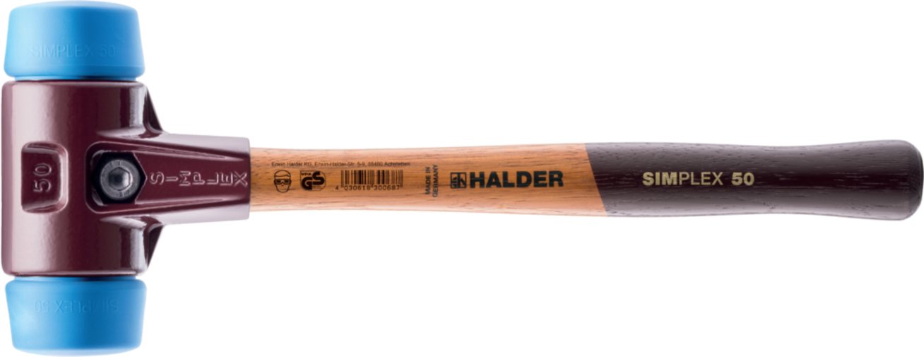 Halder KG Hammer Halder - SIMPLEX-Schonhammer - TE Gehäuse und Holzstiel, Ø 80 von Halder KG