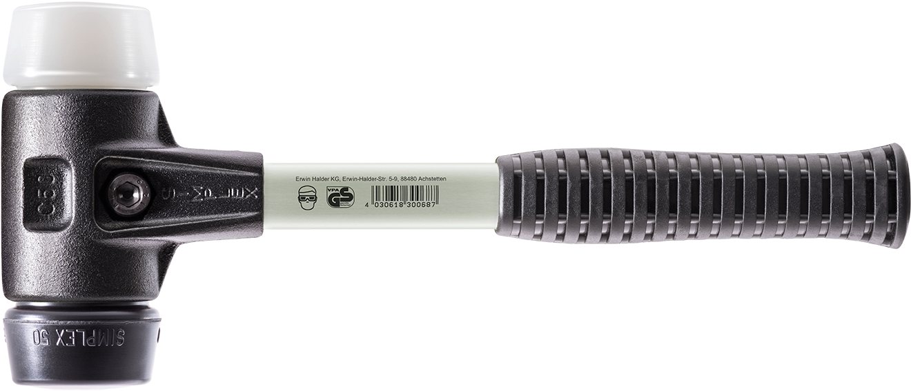 Halder KG Hammer SIMPLEX-Vorschlaghammer, mit verstärktem Stahlgussgehäuse und Fiberglasstiel Ø=80 mm 3727.081 von Halder KG