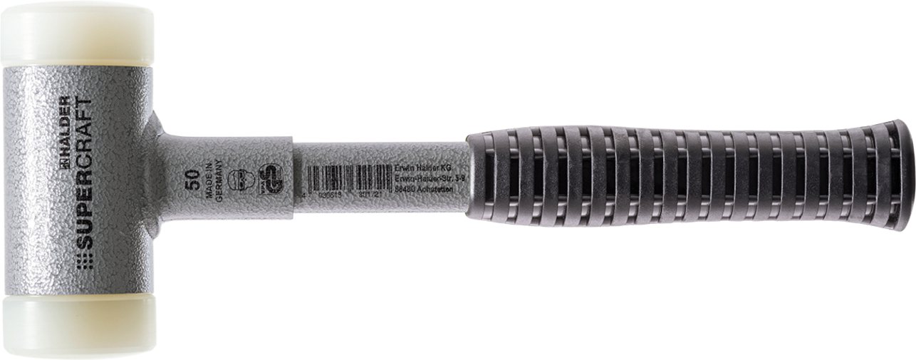 Halder KG Hammer SUPERCRAFT-Schonhämmer, mit bruchsicherem Stahlrohrstiel und ergonomisch geformtem, rutschsicherem Griff Ø=30 mm 3377.030 von Halder KG