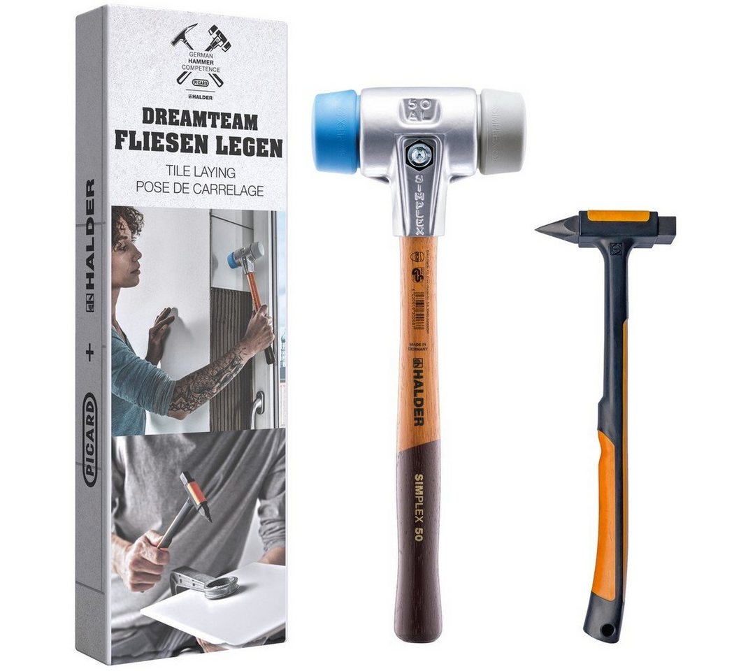 Gummihammer HALDER Aktionsbox Dreamteam Fliesenleger Schonhammer D40mm + Fliesenle von OTTO