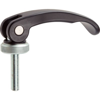 Exzenterschnellspanner, mit Schraube/mit Schraube, einstellbar | l=63 mm / d2=M5 / h1 max.=20 mm / Stahl | 23390.0131 von Halder