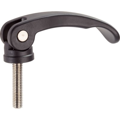 Exzenterschnellspanner, mit Schraube | l=63 mm / d2=M6 / h1 max.=20 mm / Rostfreier Stahl | 23390.0210 von Halder