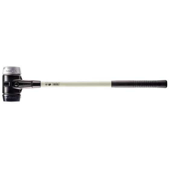 HALDER - SIMPLEX-Vorschlaghammer, Gummikomposition / Weichmetall, mit verstärktem Tempergussgehäuse und Fiberglasstiel | D=80 mm | 3729.081 von Halder