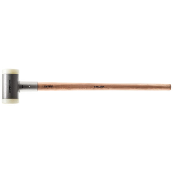 HALDER - SUPERCRAFT-Vorschlaghammer, mit schwingungsdämpfendem, ergonomisch geformtem und lackiertem Hickorystiel | D=80 mm / Gewicht=4410 g | 3366.081 von Halder