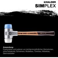 Halder Schonhammer SIMPLEX L.300mm Kopf-D.30mm HO Superplast.weiß/TPE-soft blau Halder Schonhammer SIMPLEX L.300mm Kopf-D.30mm HO Superplast.weiß/TPE-soft blau von Halder