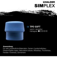Halder Schonhammer Simplex Alug. 40mm TPE-soft/Gummi von Halder
