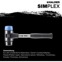 Halder SchonhammerSimplex Fiber. 60mm TPE-soft/Gummi Halder SchonhammerSimplex Fiber. 60mm TPE-soft/Gummi von Halder