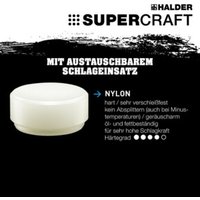 Halder Schonhammerkopf SUPERCRAFT Kopf-D. 45mm Nyl.weiß hart von Halder