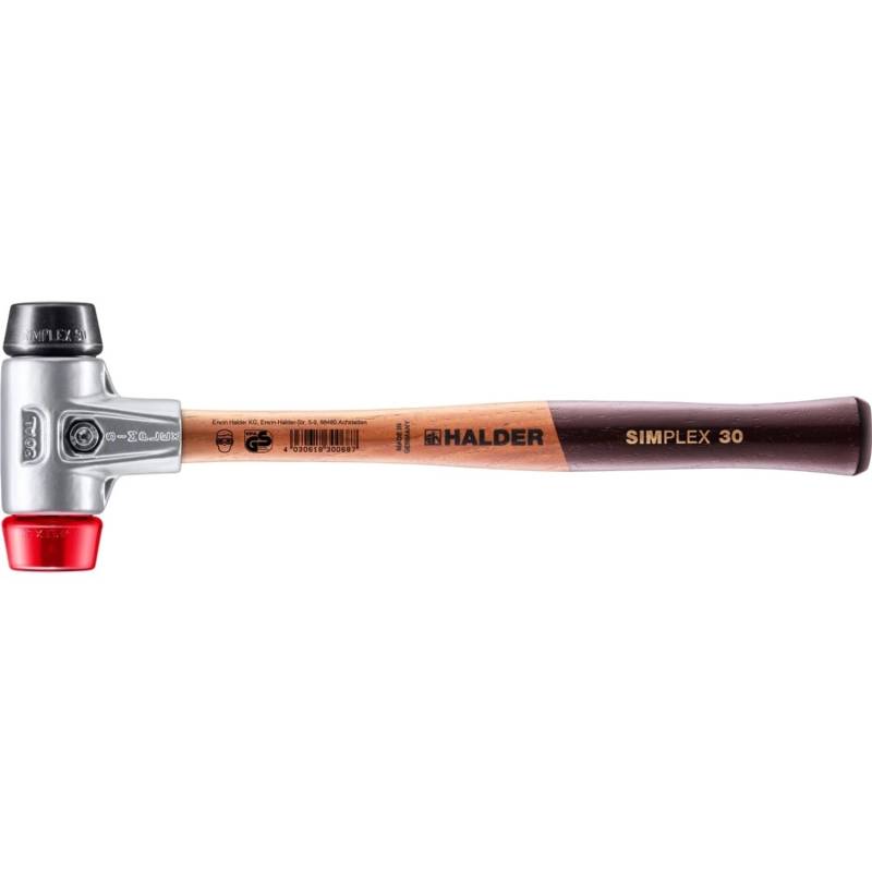 Halder Simplex Schonhammer Ø 30 mm Gummi Schwarz Plastik Rot mit Aluminiumgehäuse Halder Simplex Schonhammer Ø 30 mm Gummi Schwarz Plastik Rot mit Aluminiumgehäuse von Halder