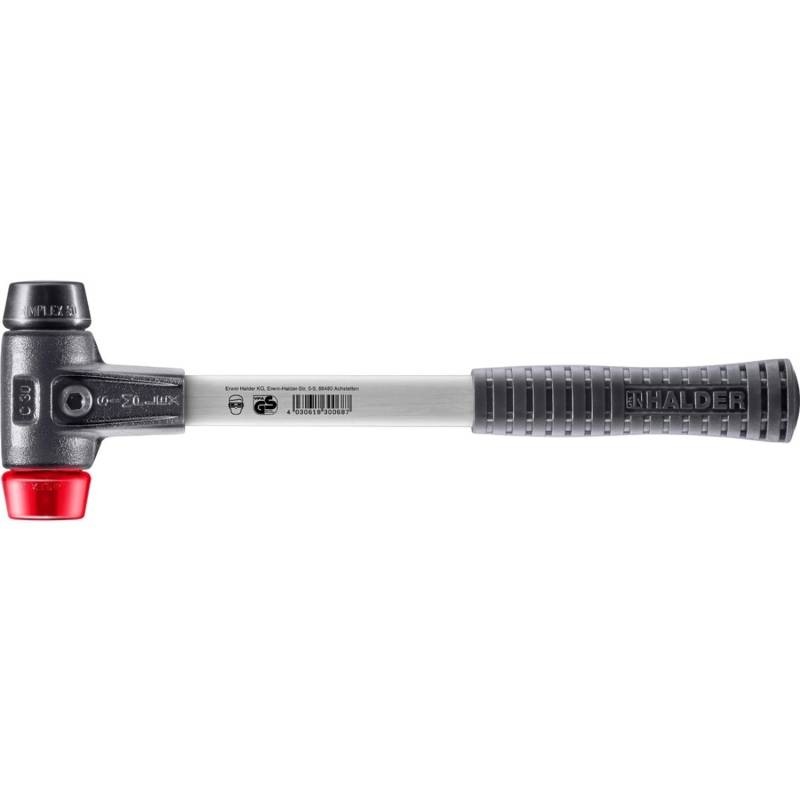 Halder Simplex Schonhammer Ø 30 mm Gummi Schwarz Plastik Rot mit Verstärktem Tempergussgehäuse und FiberglasStiel Halder Simplex Schonhammer Ø 30 mm Gummi Schwarz Plastik Rot mit Verstärktem Tempergussgehäuse und FiberglasStiel von Halder