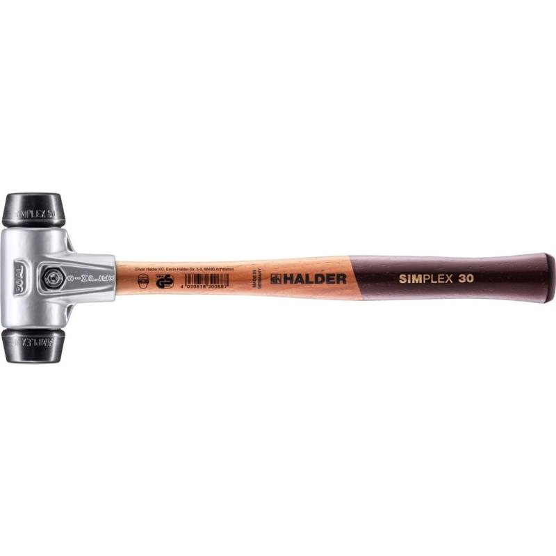 Halder Simplex Schonhammer Ø 30 mm Gummi mit Aluminiumgehäuse Halder Simplex Schonhammer Ø 30 mm Gummi mit Aluminiumgehäuse von Halder